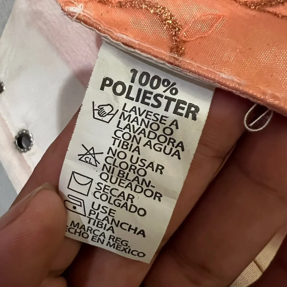 Expressions Elegant Coral Sequin Corset Ballgown Dress - Picture 12 of 17